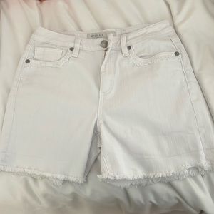 White jean shorts